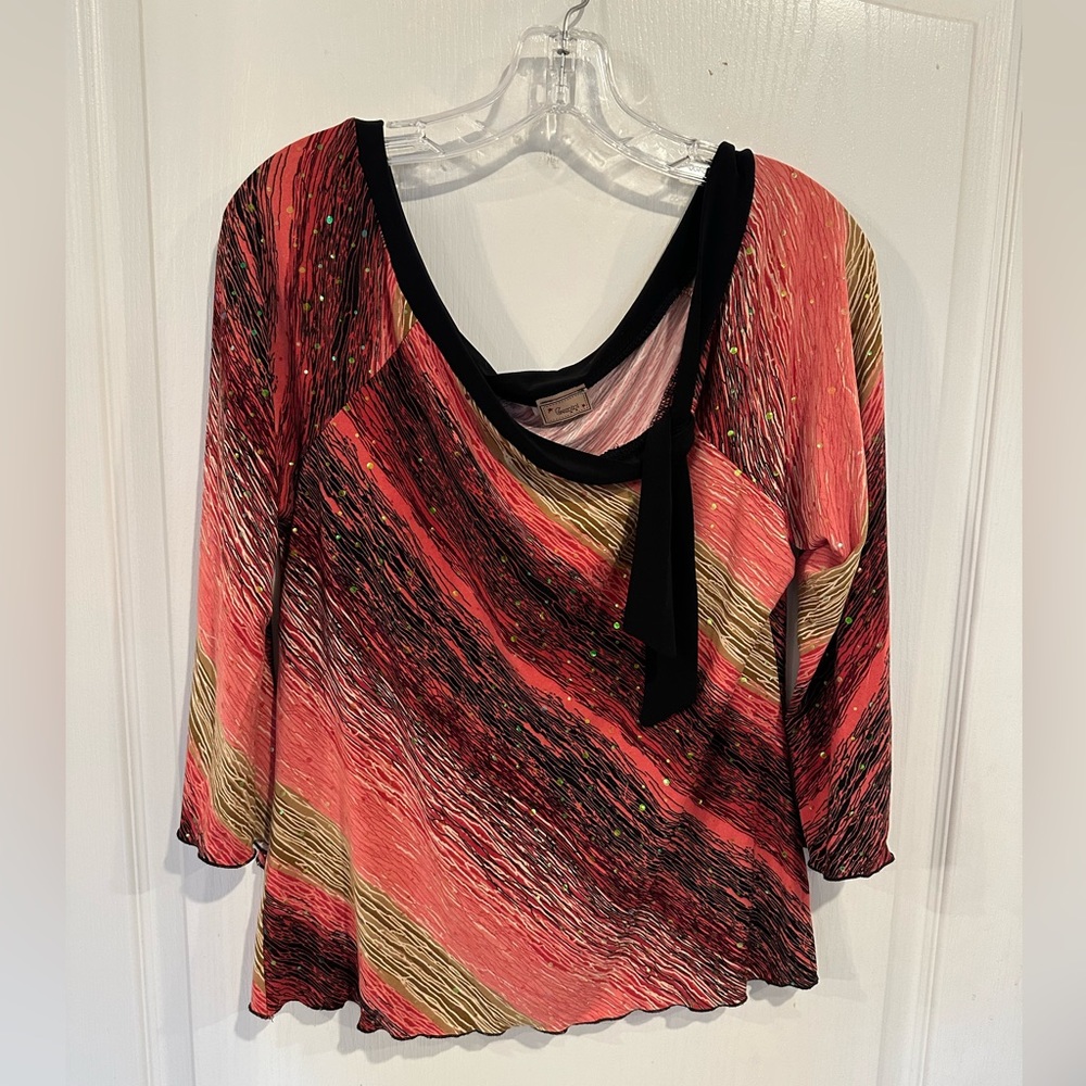 Gemini women’s vintage y2k multi color blouse plus size 2XL